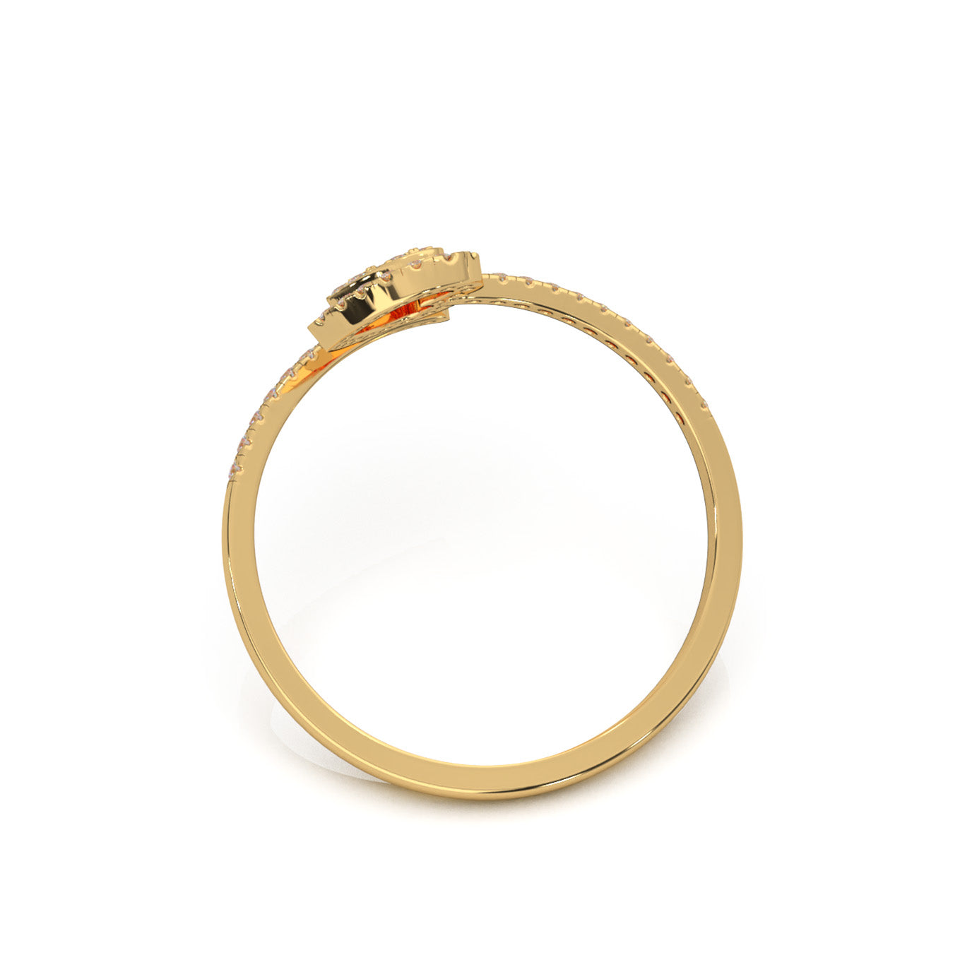 0.25 ct Lab Grown Diamond Fancy Rings in 14k Yellow Gold