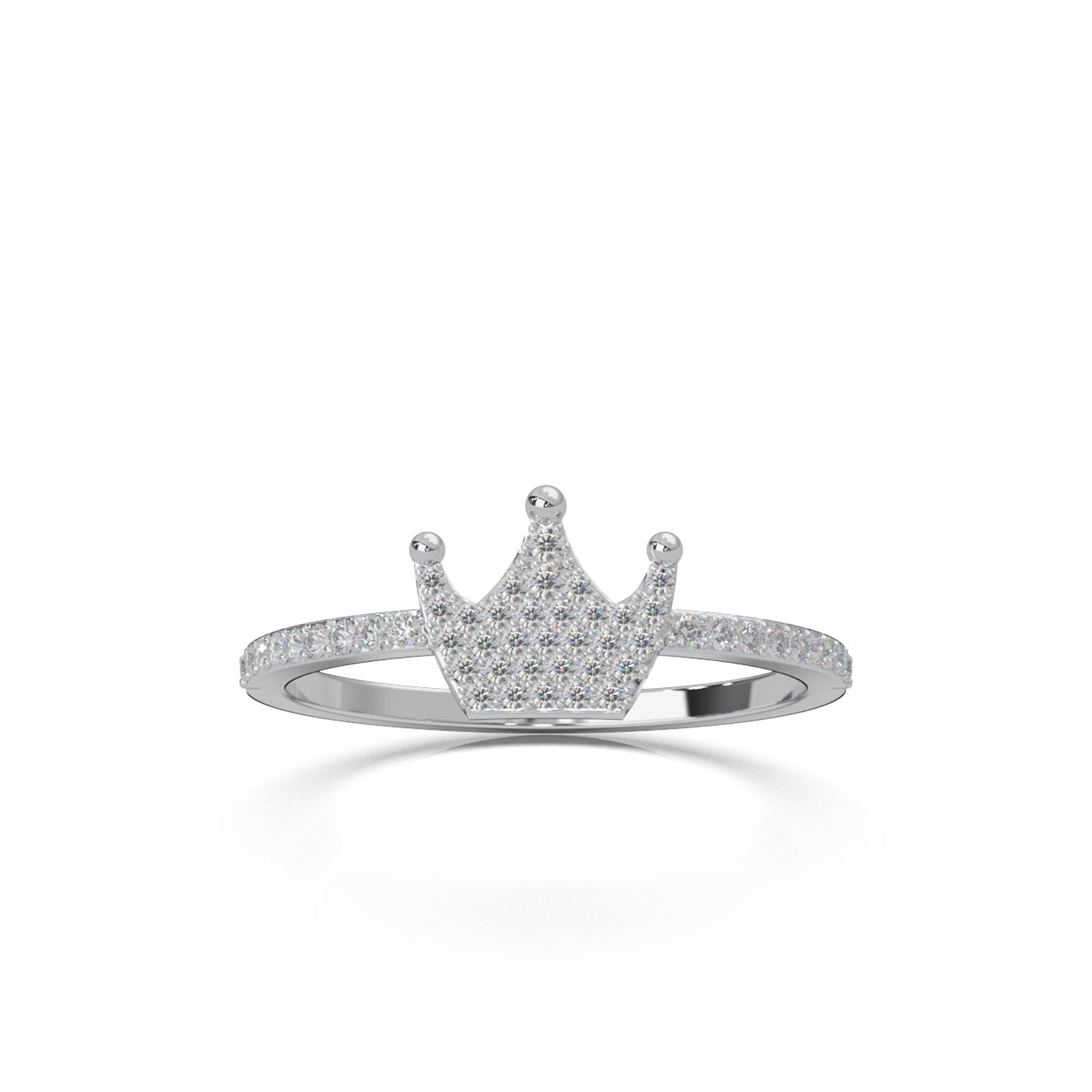 0.33 ct Moissanite Fancy Rings in 10k White Gold
