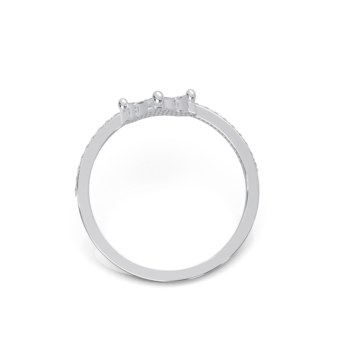 0.33 ct Moissanite Fancy Rings in 14k White Gold