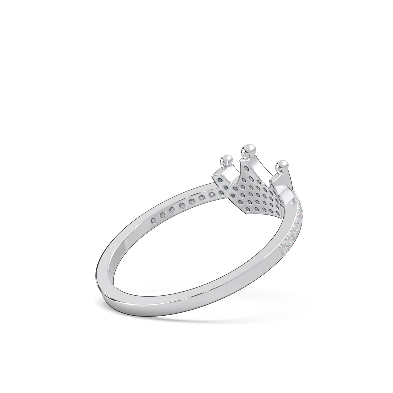 0.33 ct Moissanite Fancy Rings in 14k White Gold