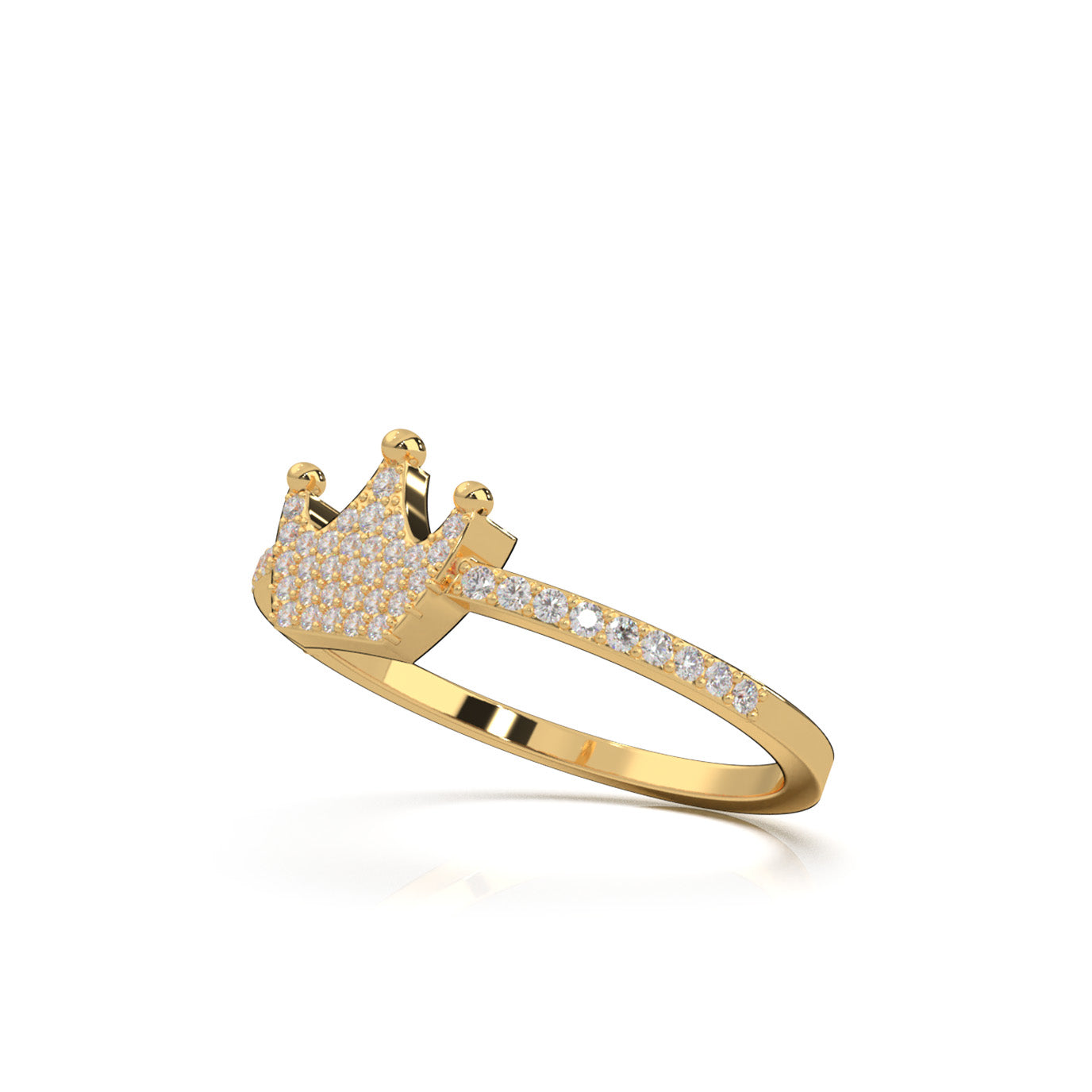 0.33 ct Moissanite Fancy Rings in 10k Yellow Gold