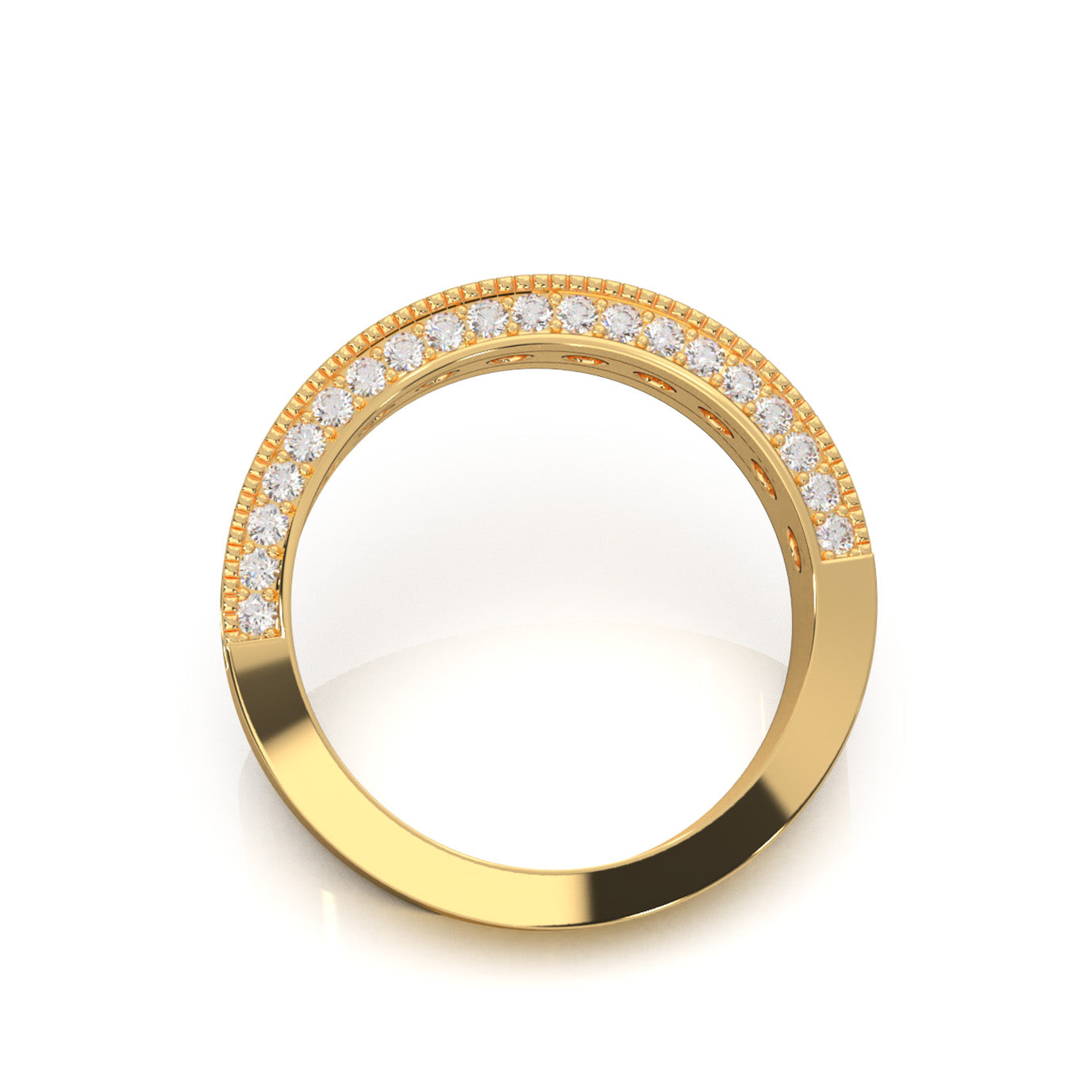 1.80 ct Lab Grown Diamond Wedding Bands in 14k Yellow Gold