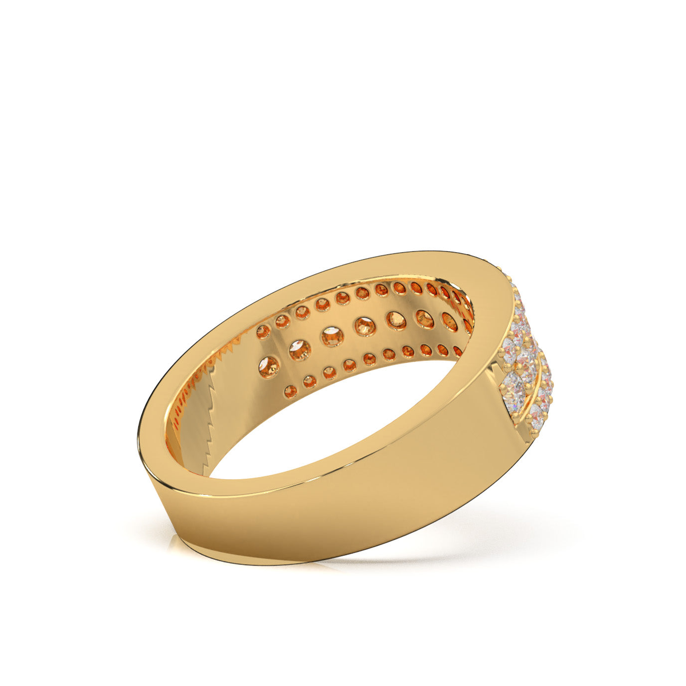1.10 ct Moissanite Wedding Bands in 10k Yellow Gold