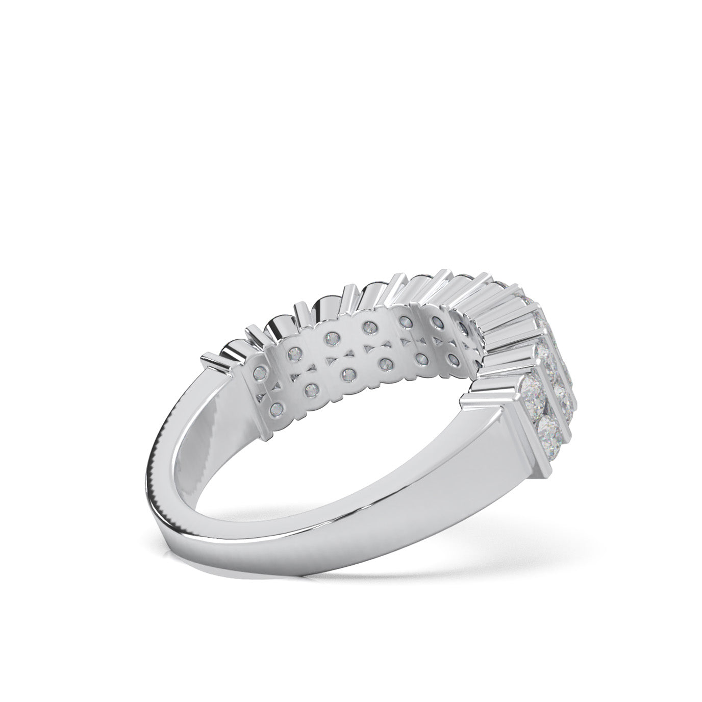1.20 ct Moissanite Wedding Bands in 14k White Gold