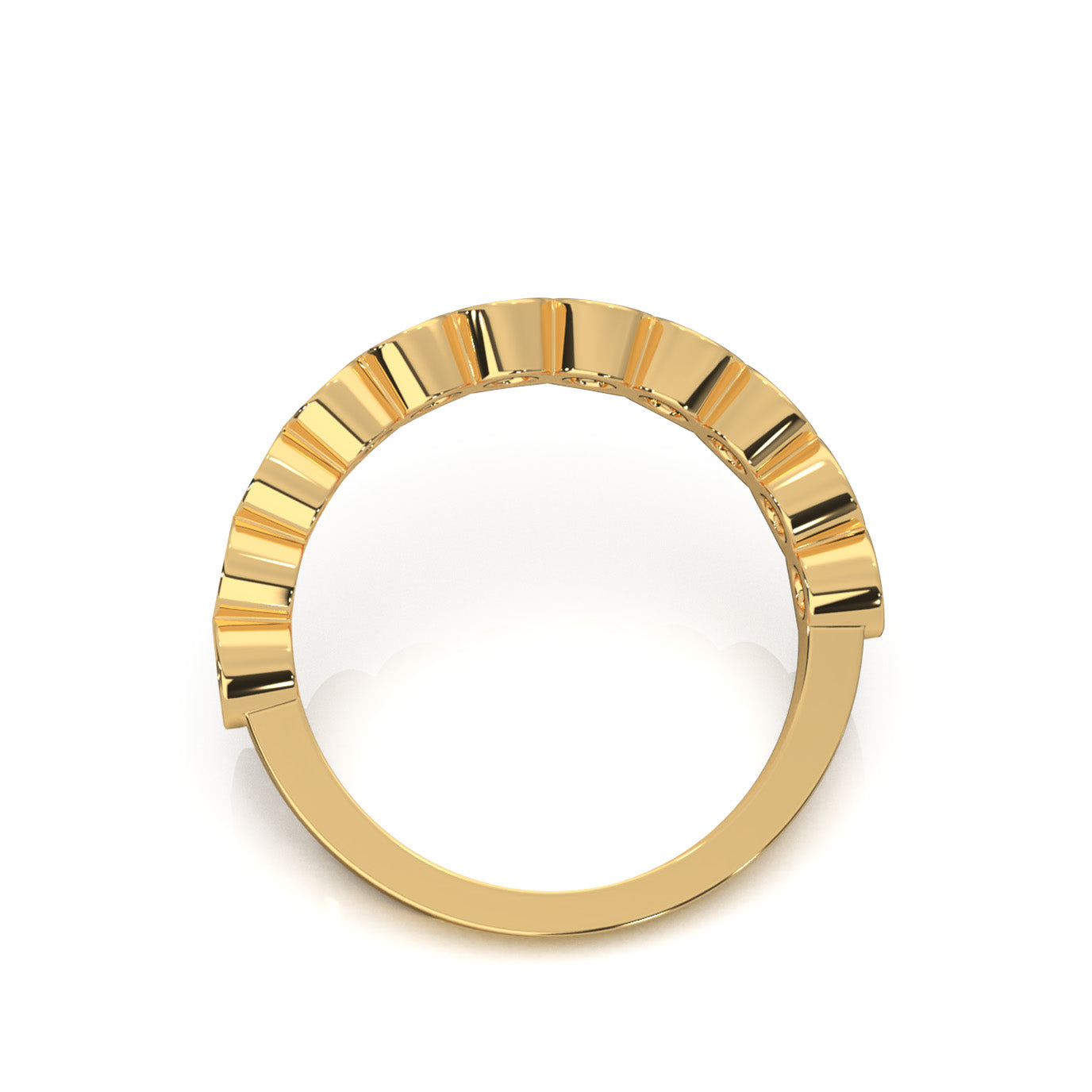 0.90 ct Moissanite Wedding Bands in 10k Yellow Gold