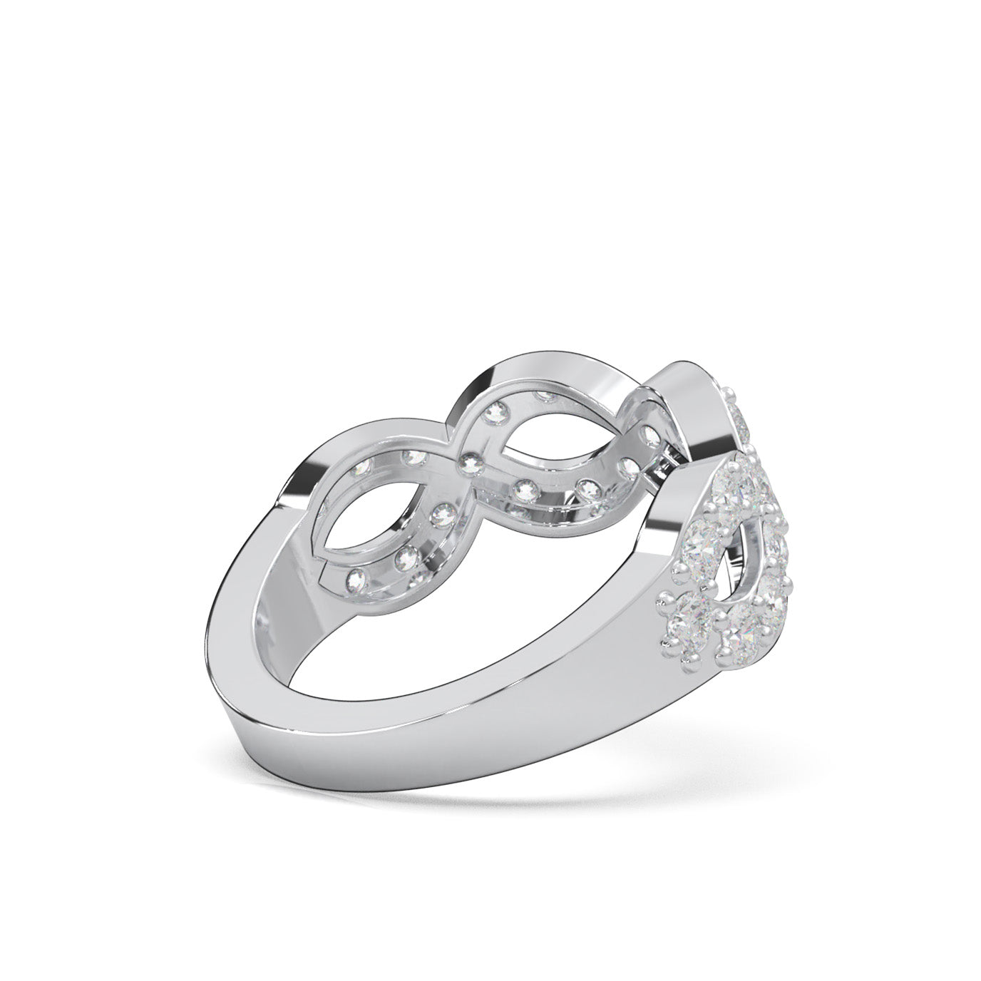 1.40 ct Natural Diamond Wedding Bands in 10k White Gold
