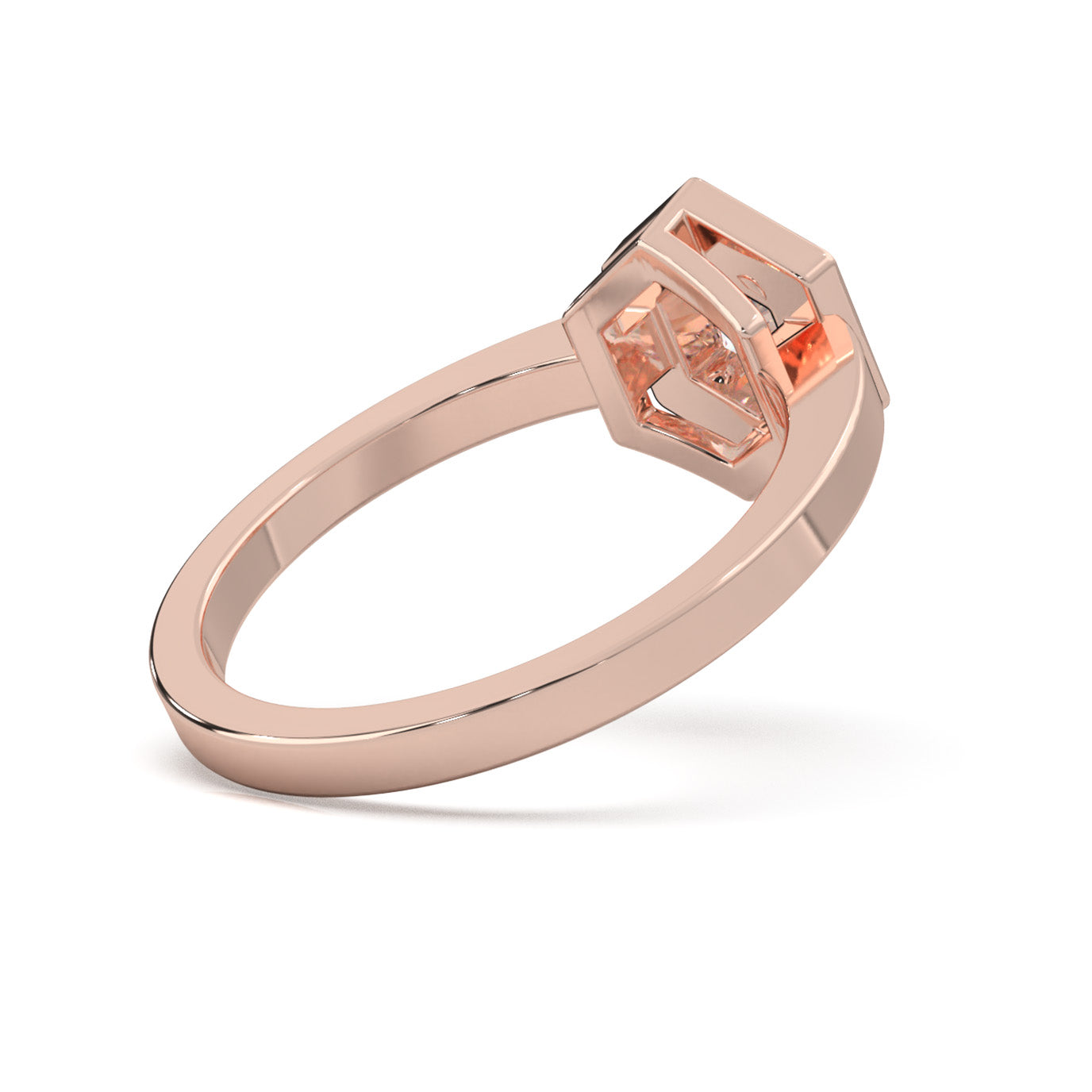 0.50 ct Moissanite Engagement Rings in 14k Rose Gold