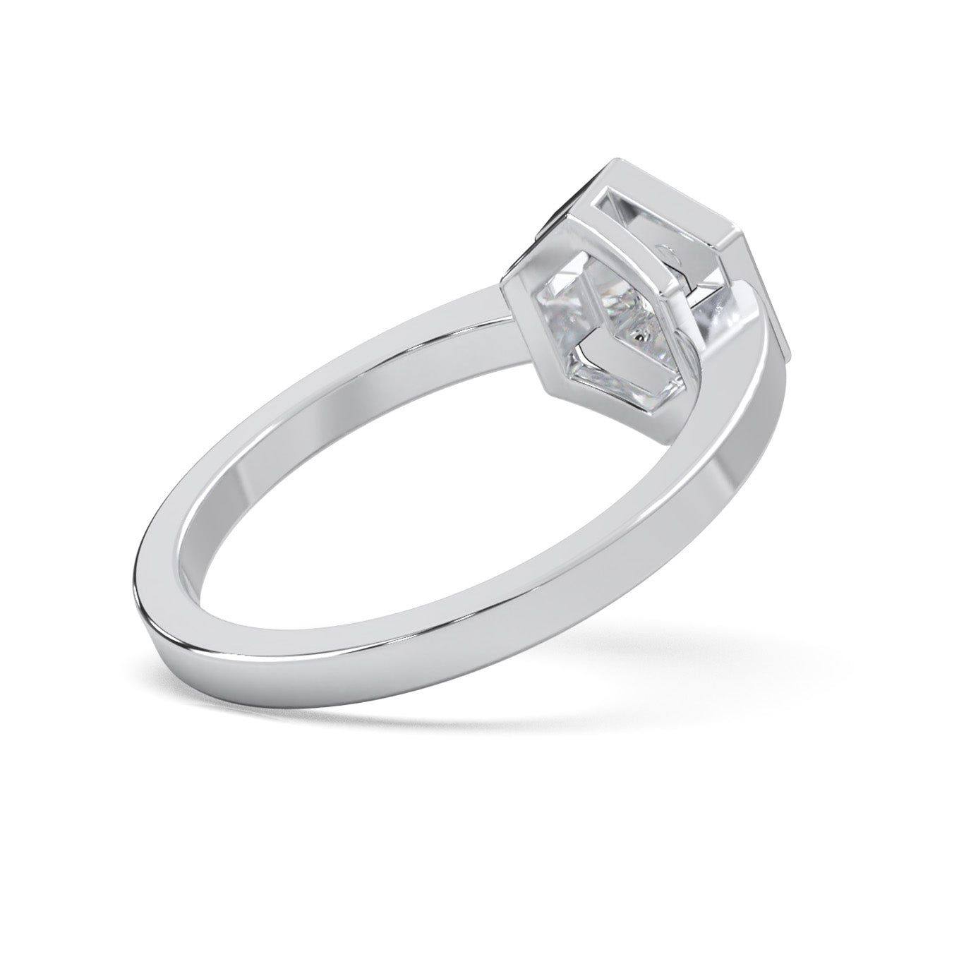 0.50 ct Natural Diamond Engagement Rings in 10k White Gold