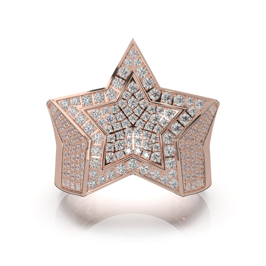 2.70 ct Lab Grown Diamond Statement Rings in 14k Rose Gold