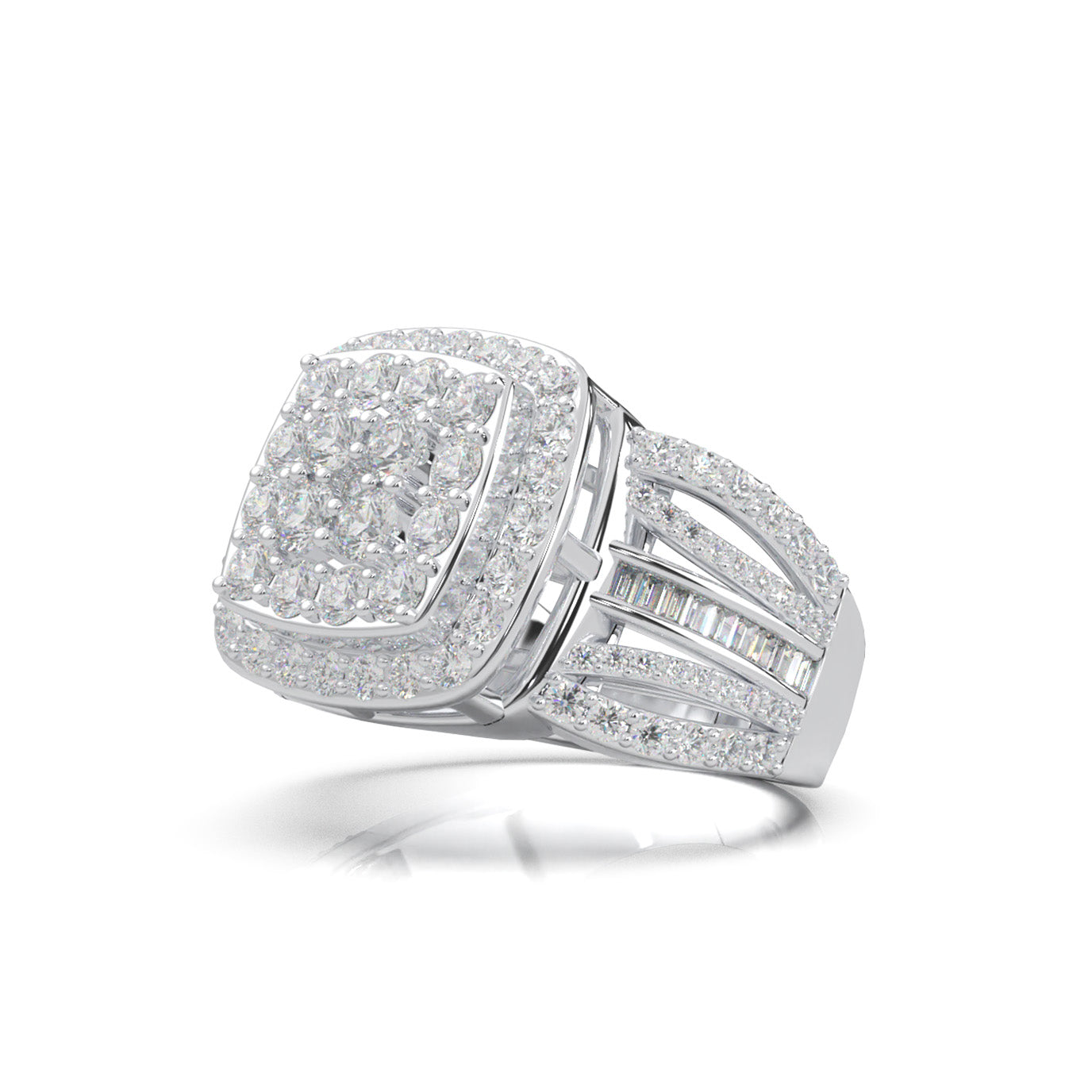 2.30 ct Natural Diamond Engagement Rings in 14k White Gold
