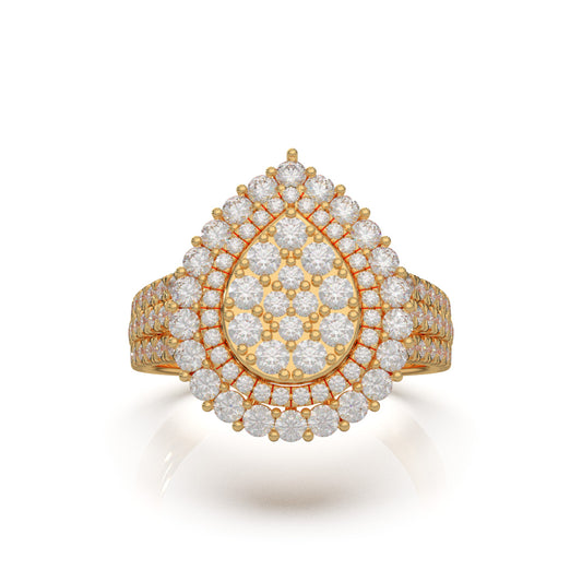 1.70 ct Moissanite Engagement Rings in 10k Yellow Gold