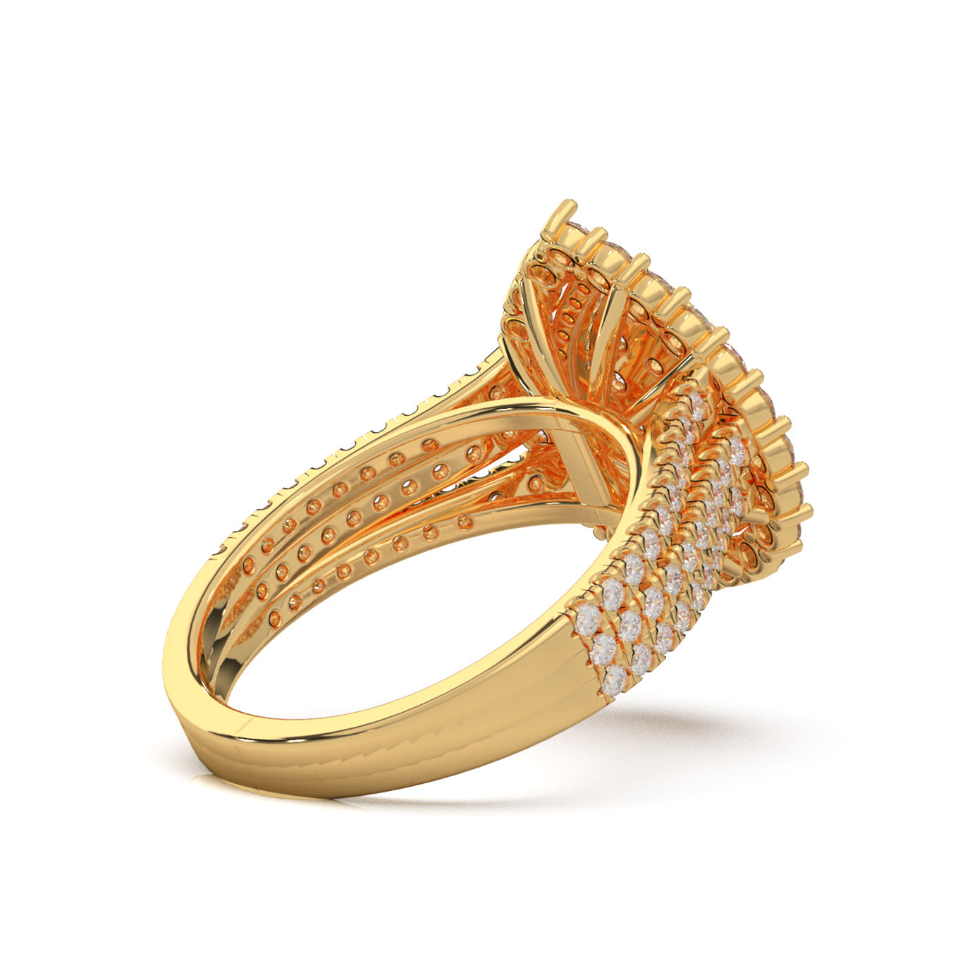 1.70 ct Moissanite Engagement Rings in 10k Yellow Gold