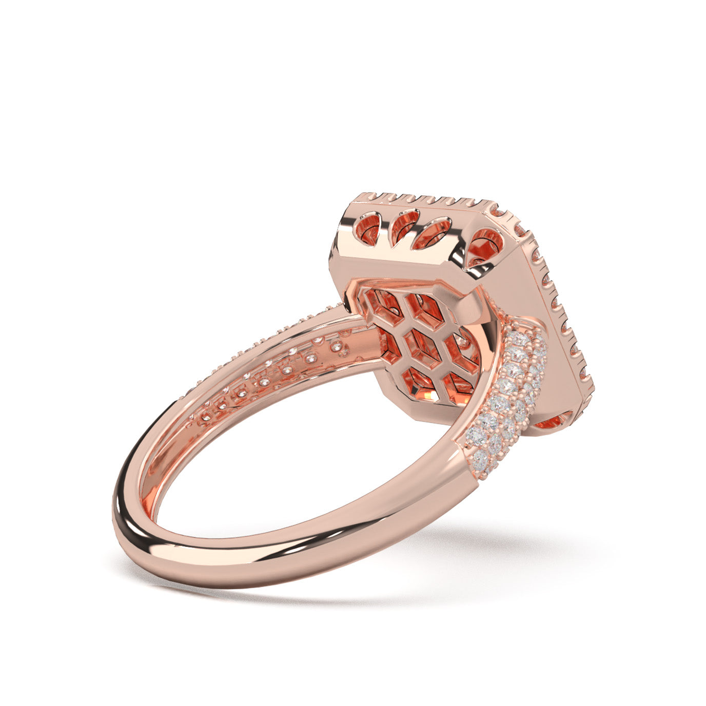 0.33 ct Lab Grown Diamond Engagement Rings in 14k Rose Gold