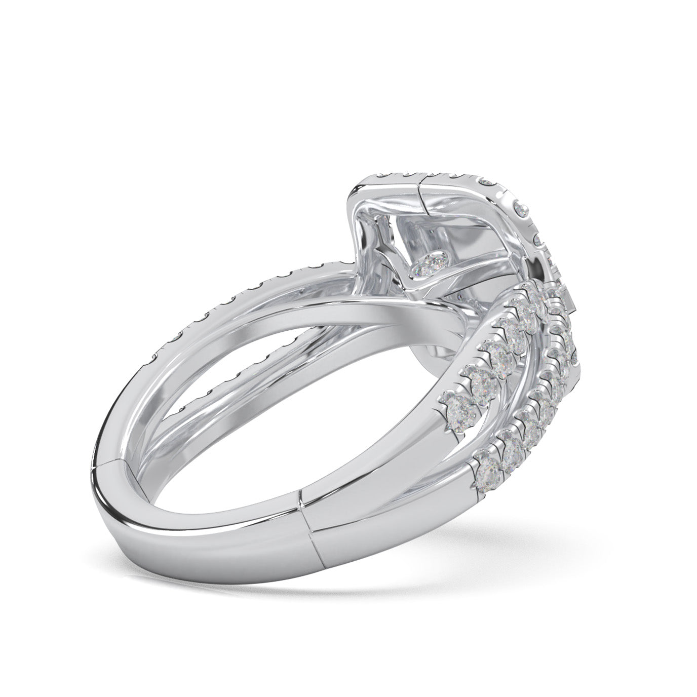 1.40 ct Natural Diamond Engagement Rings in 14k White Gold