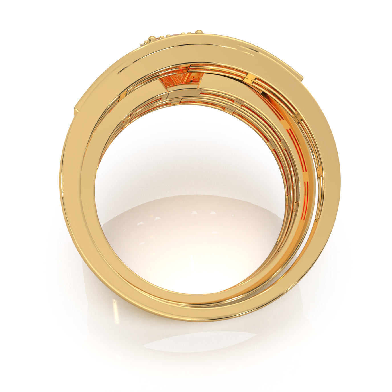 1.30 ct Natural Diamond Trio Rings in 10k Yellow Gold