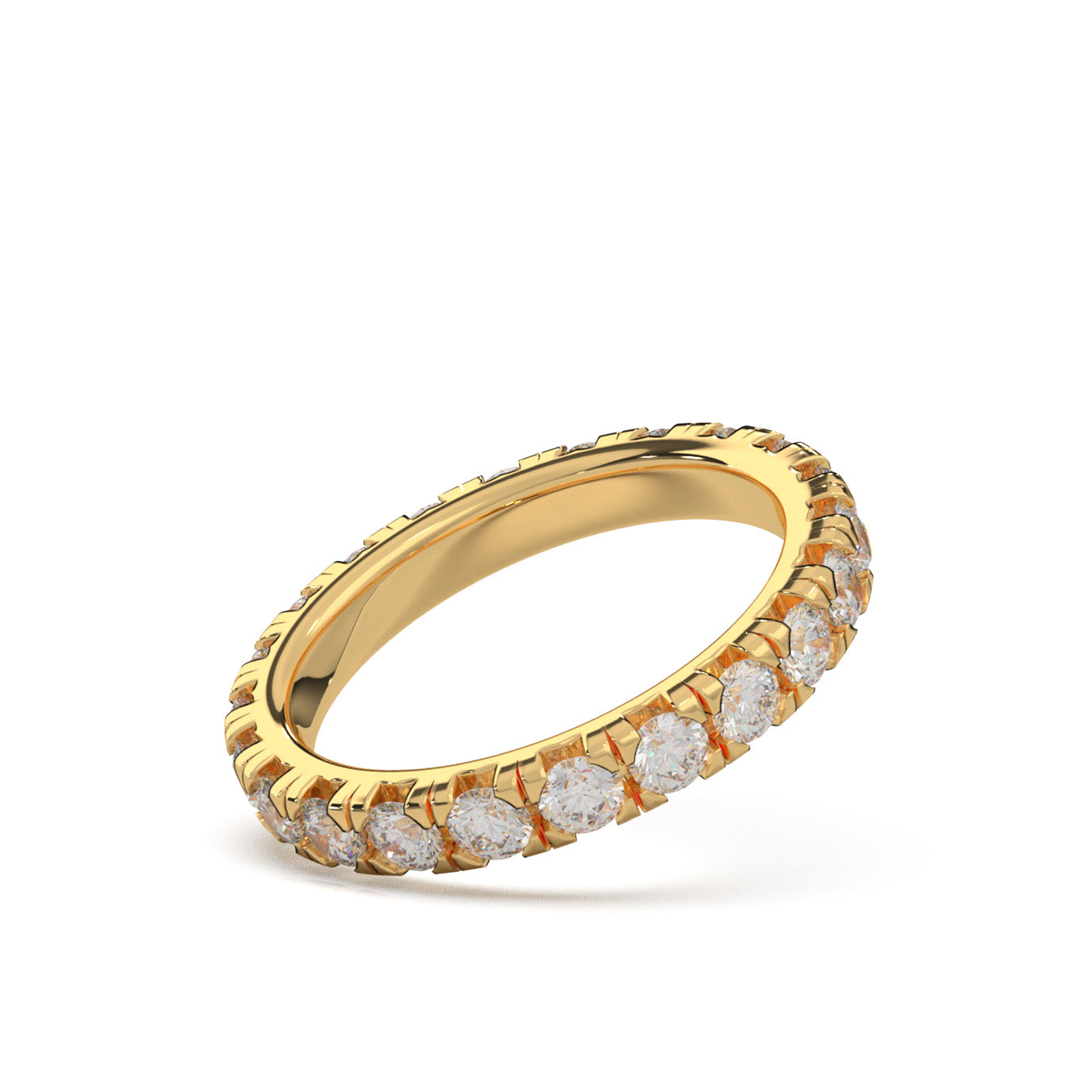 1.80 ct Natural Diamond Wedding Bands in 10k Yellow Gold
