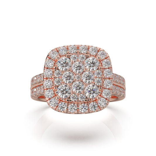 1.80 ct Natural Diamond Engagement Rings in 14k Rose Gold