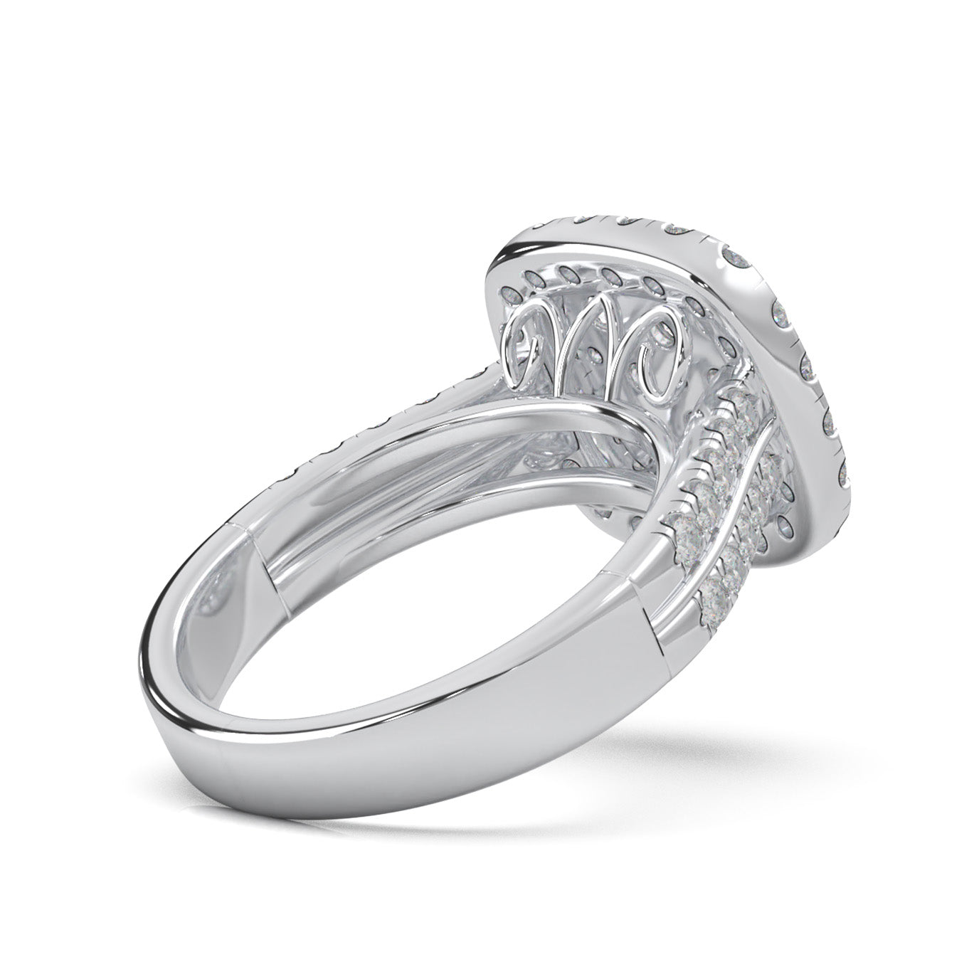 1.80 ct Lab Grown Diamond Engagement Rings in 14k White Gold