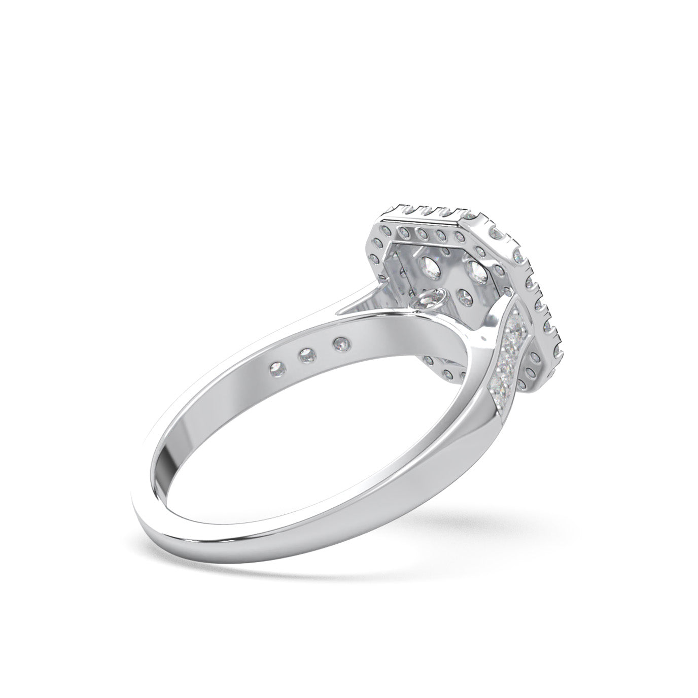 1.10 ct Moissanite Engagement Rings in 10k White Gold