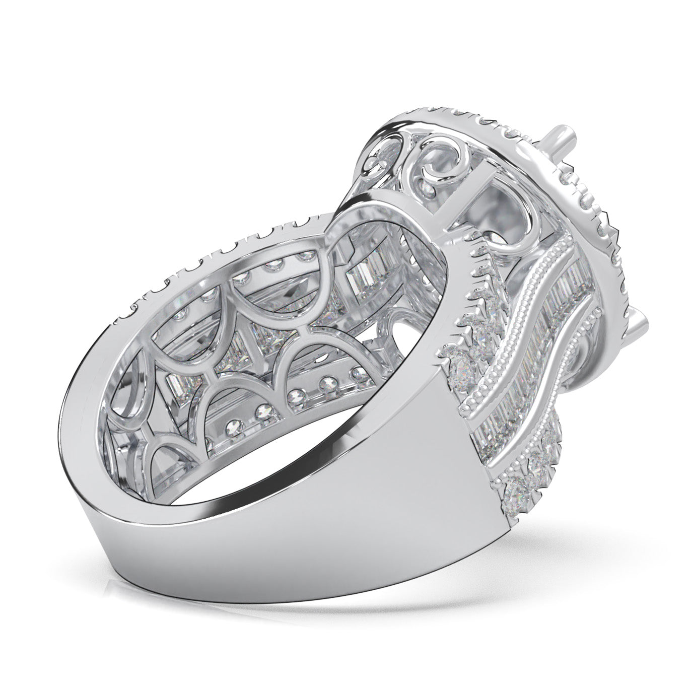 2.20 ct Natural Diamond Engagement Rings in 14k White Gold