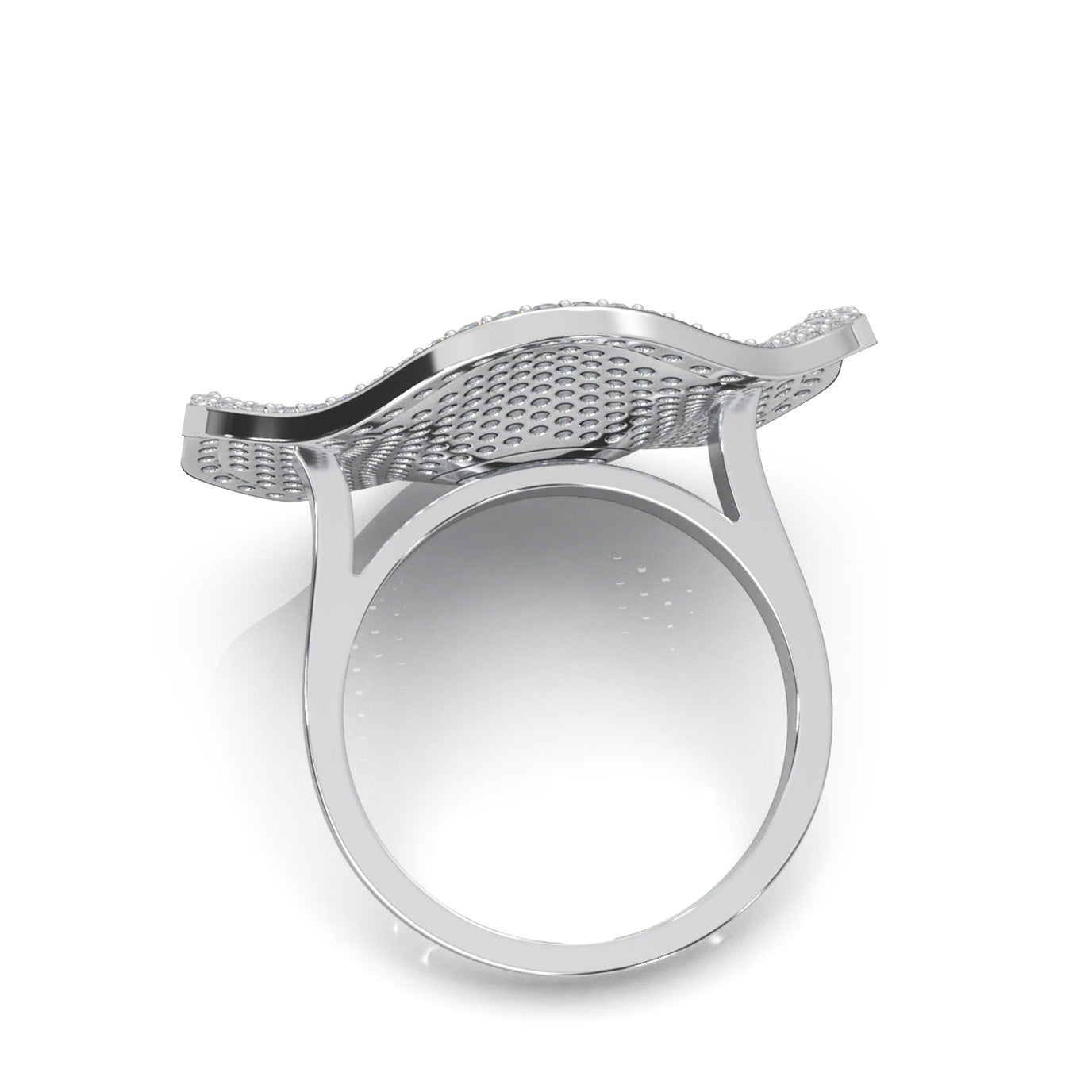 2.90 ct Natural Diamond Cocktail Rings in 14k White Gold