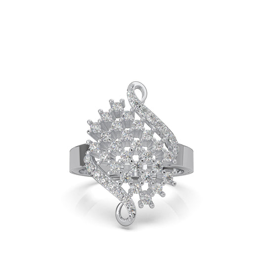 0.85 ct Natural Diamond Fancy Rings in 10k White Gold