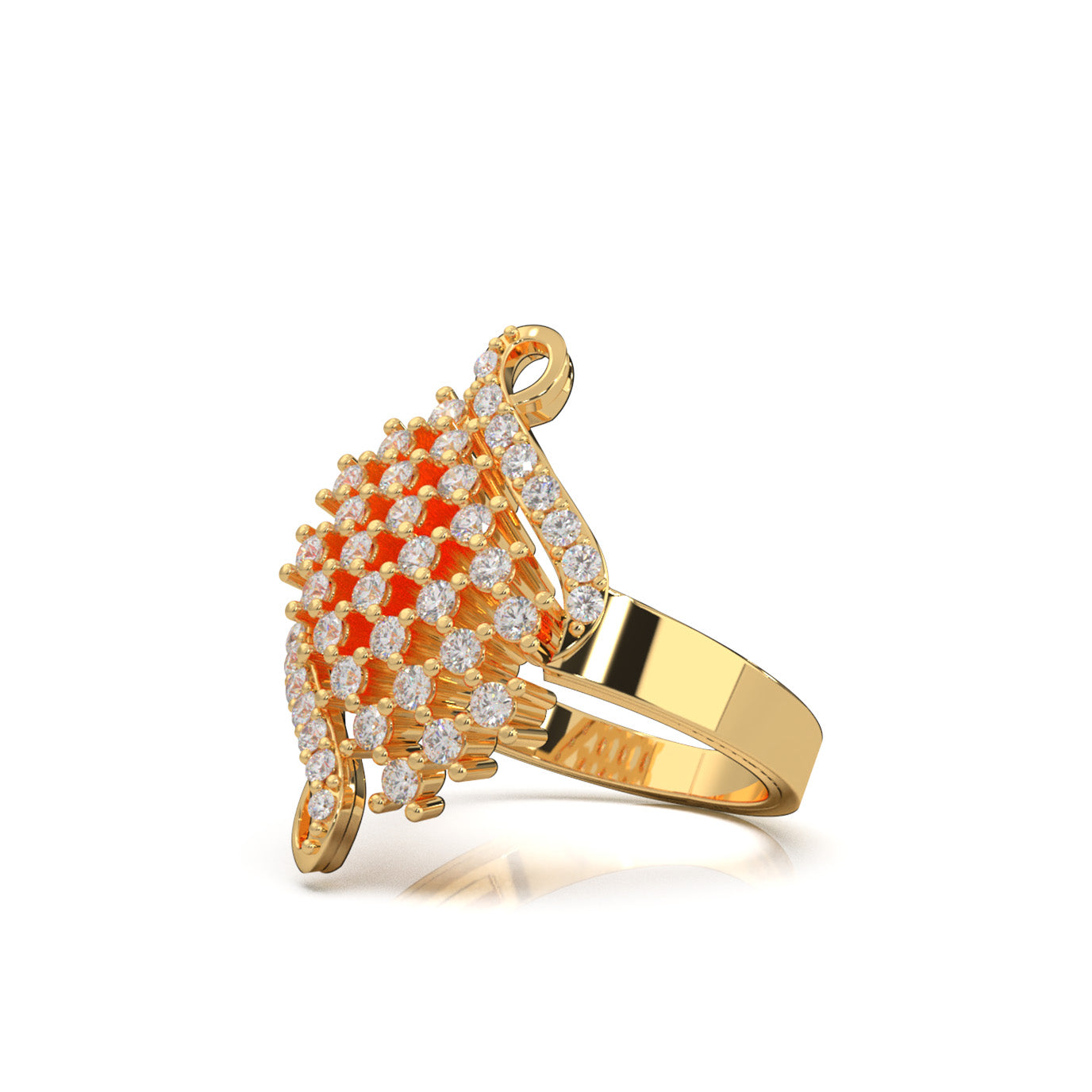 0.85 ct Natural Diamond Fancy Rings in 10k Yellow Gold