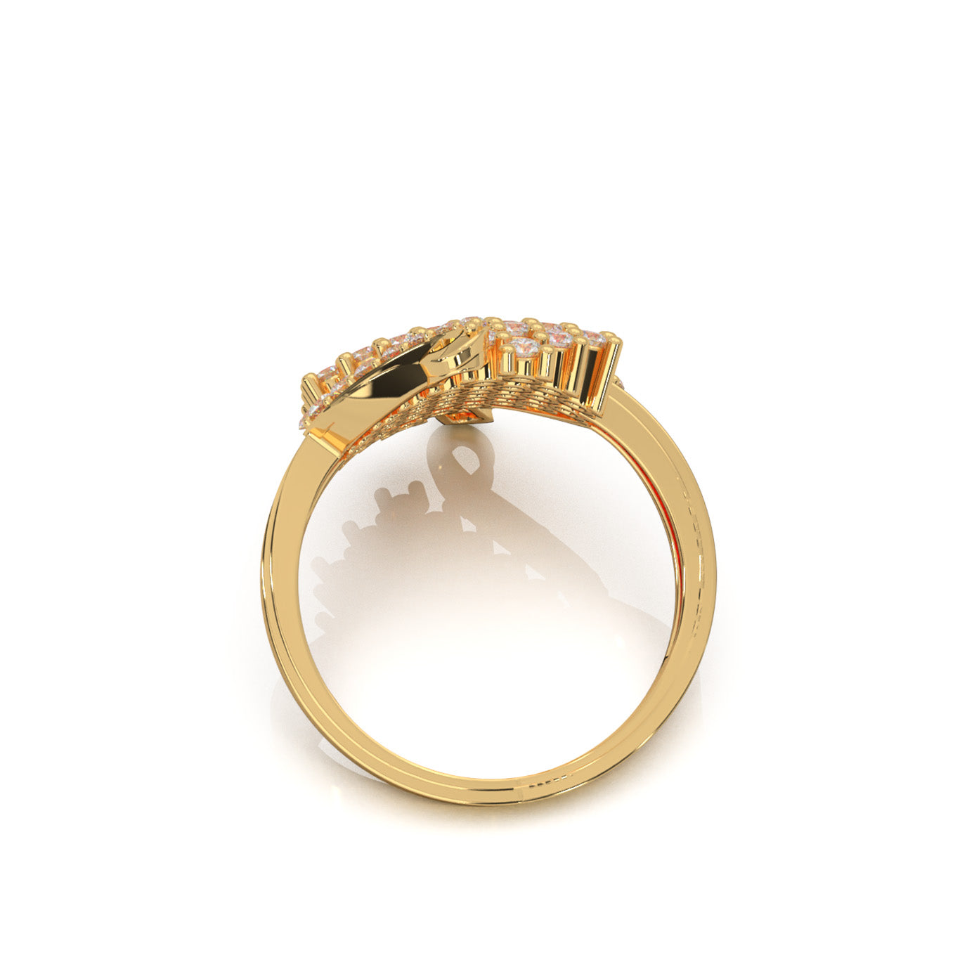 0.85 ct Natural Diamond Fancy Rings in 10k Yellow Gold