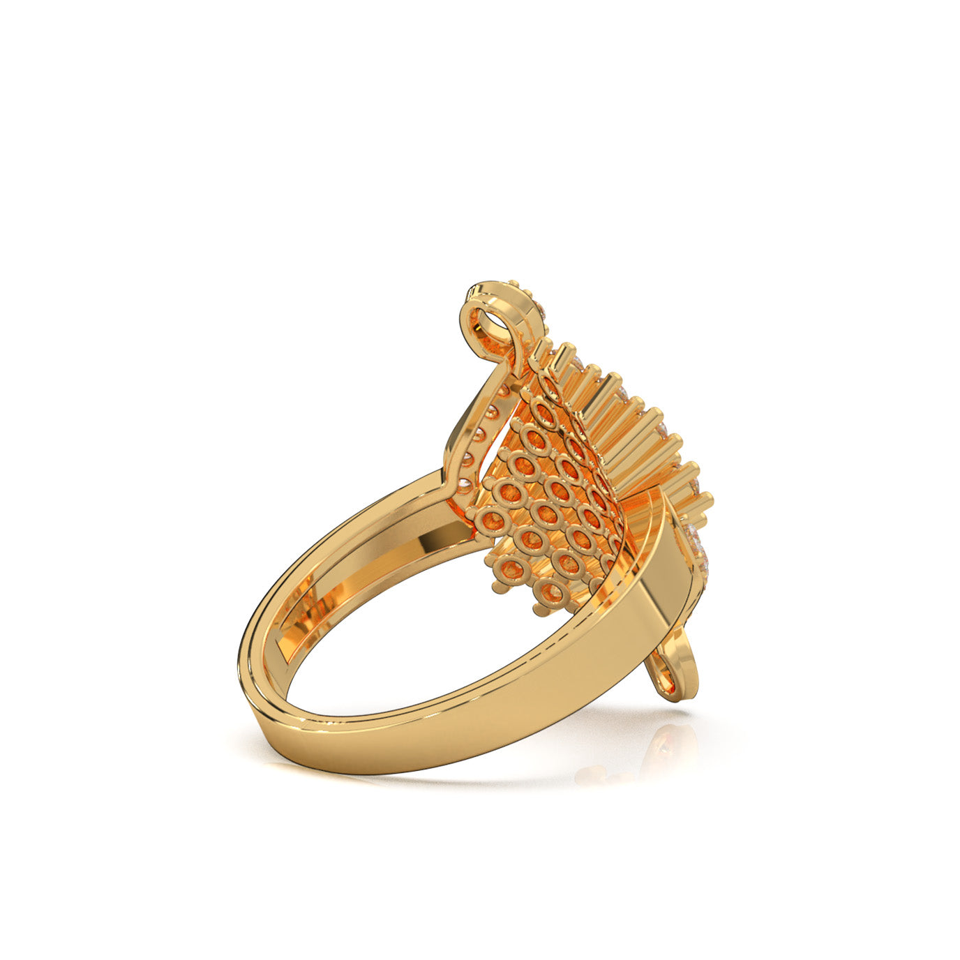 0.85 ct Moissanite Fancy Rings in 10k Yellow Gold