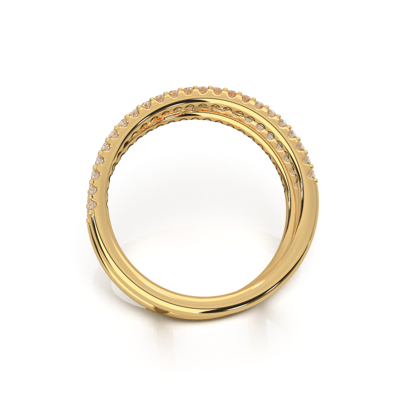 0.66 ct Moissanite Fancy Rings in 10k Yellow Gold
