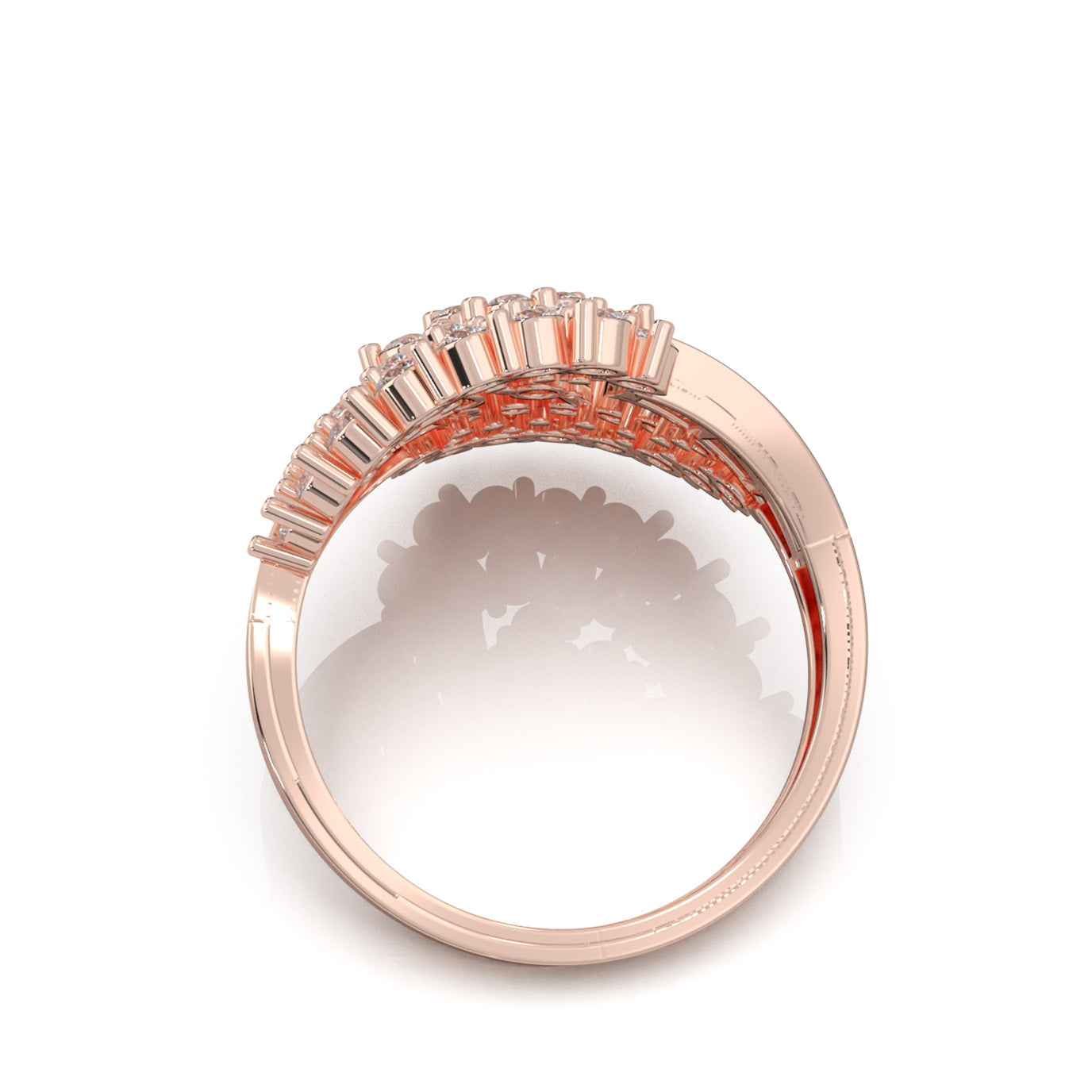 1.00 ct Moissanite Fancy Rings in 10k Rose Gold