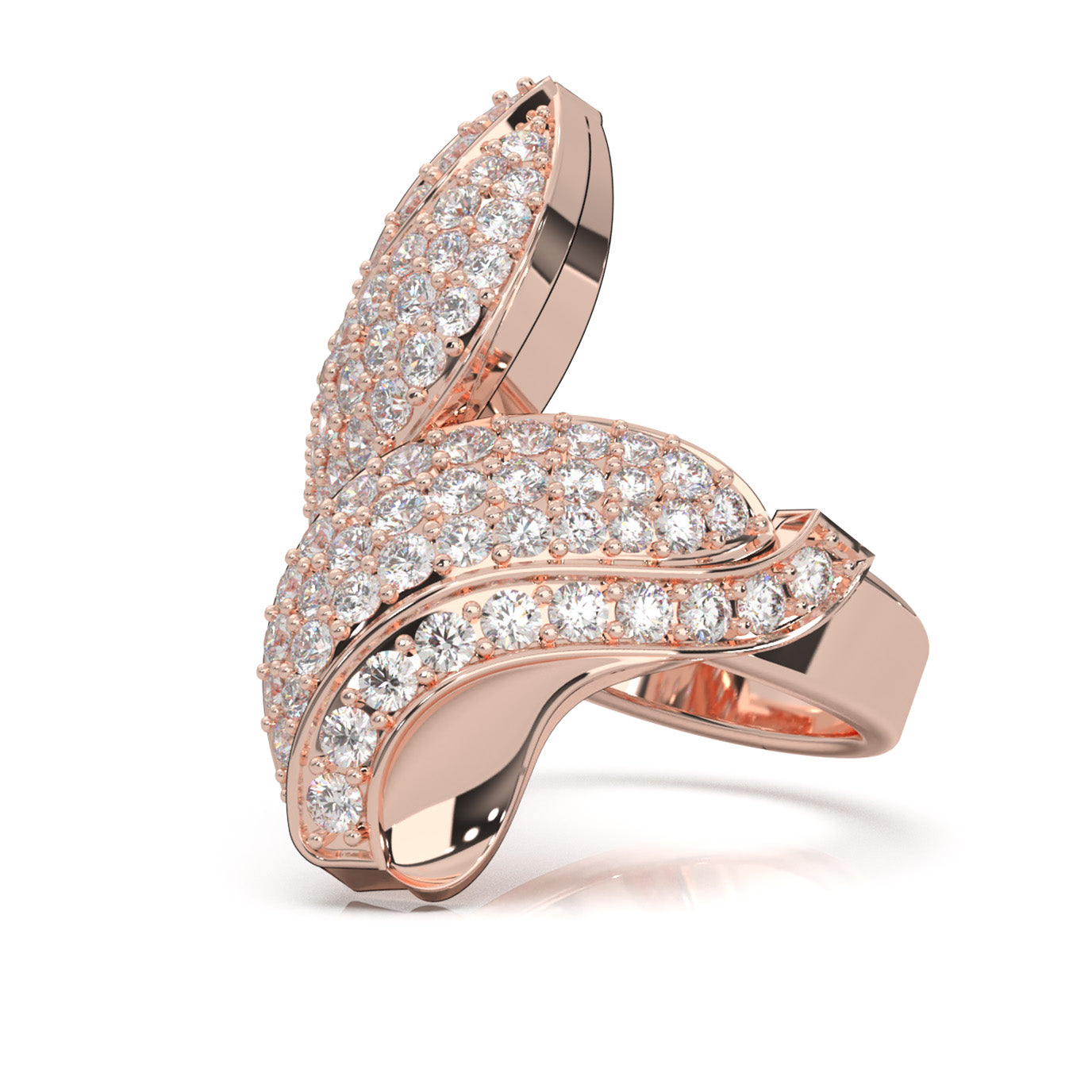 2.00 ct Moissanite Fancy Rings in 10k Rose Gold