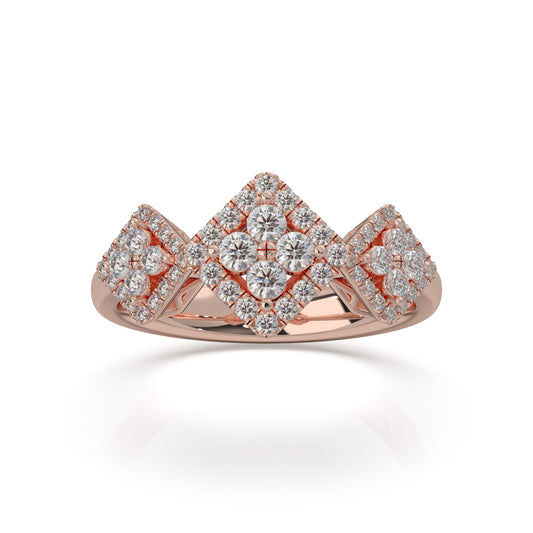 0.60 ct Moissanite Fancy Rings in 10k Rose Gold