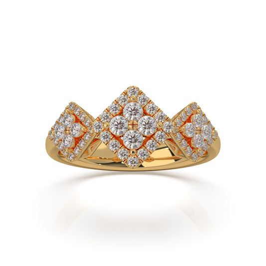 0.60 ct Moissanite Fancy Rings in 10k Yellow Gold