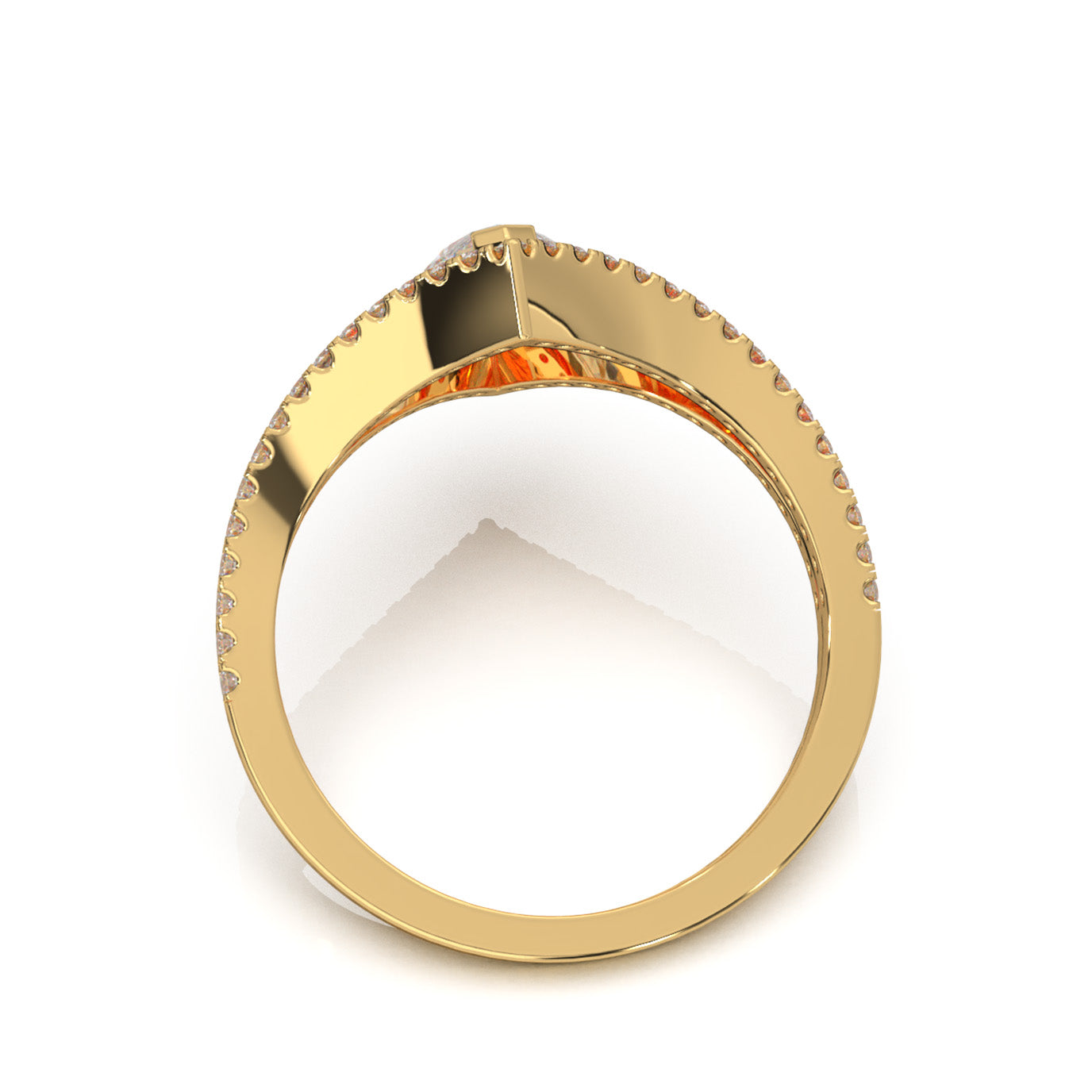 1.20 ct Natural Diamond Fancy Rings in 10k Yellow Gold