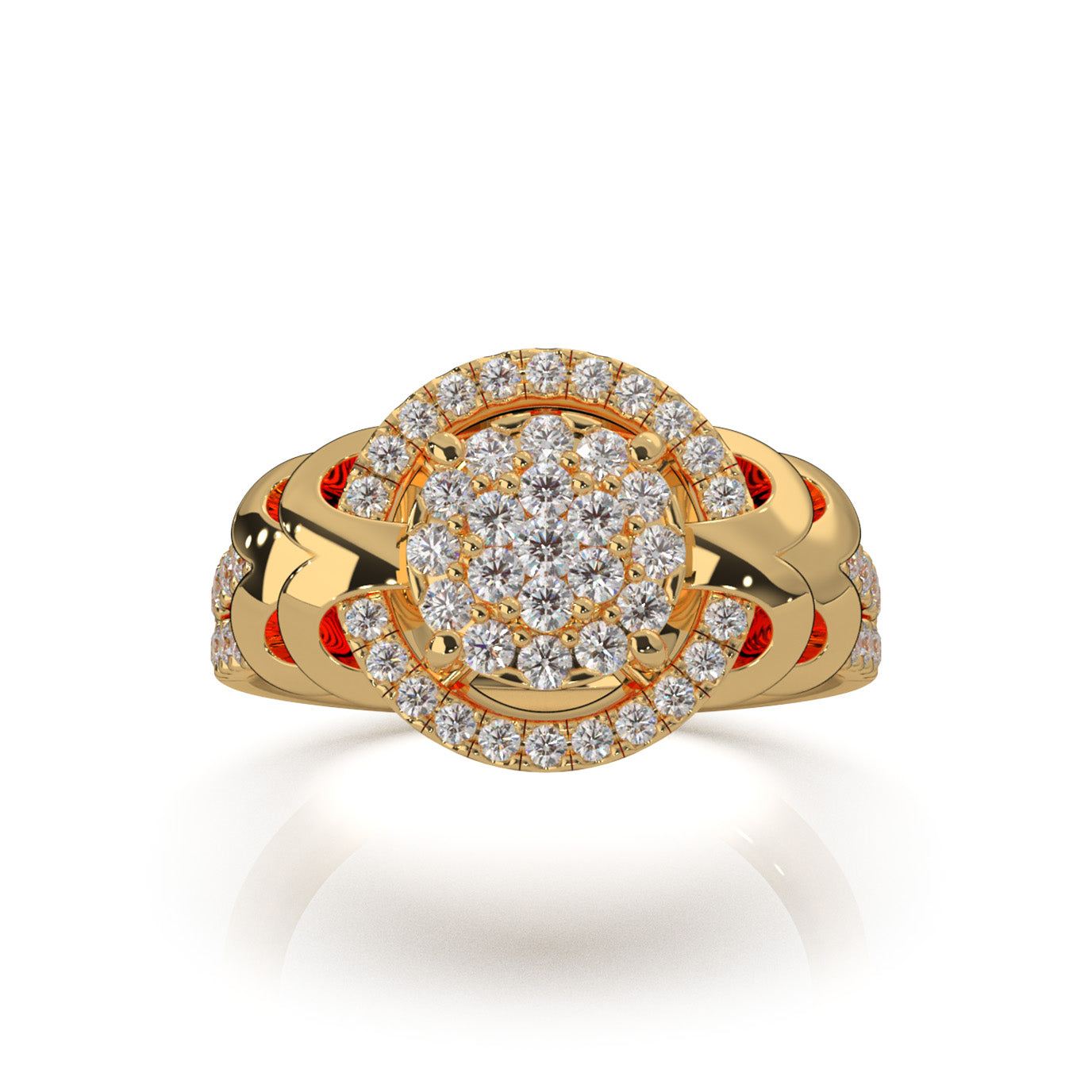 0.90 ct Natural Diamond Engagement Rings in 14k Yellow Gold