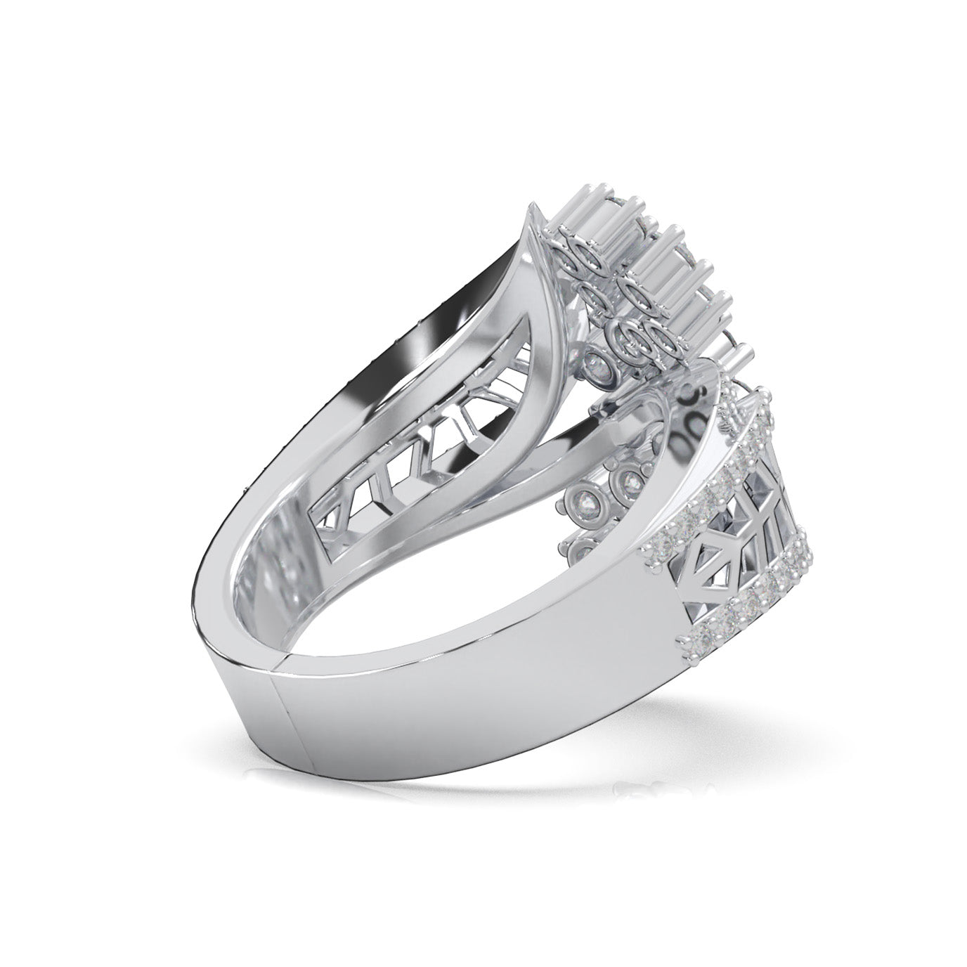 1.50 ct Lab Grown Diamond Fancy Rings in 14k White Gold