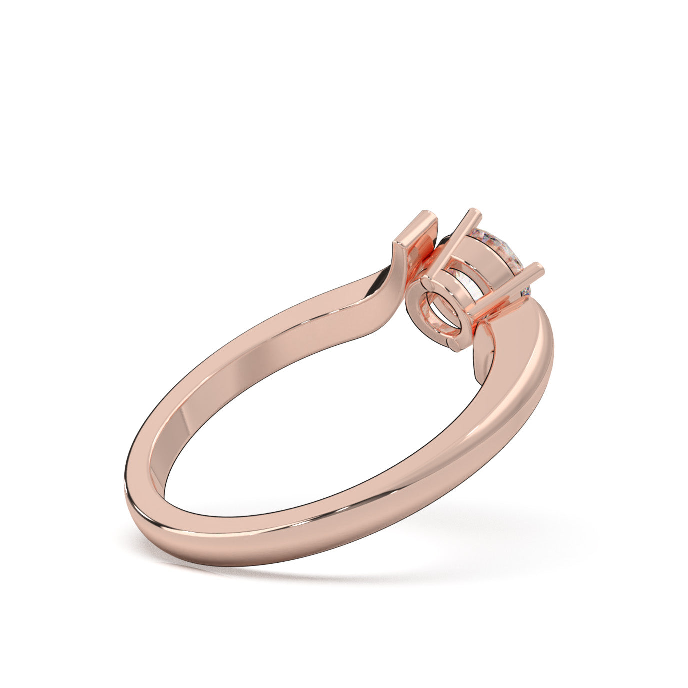 0.50 ct Moissanite Solitaire Rings in 14k Rose Gold