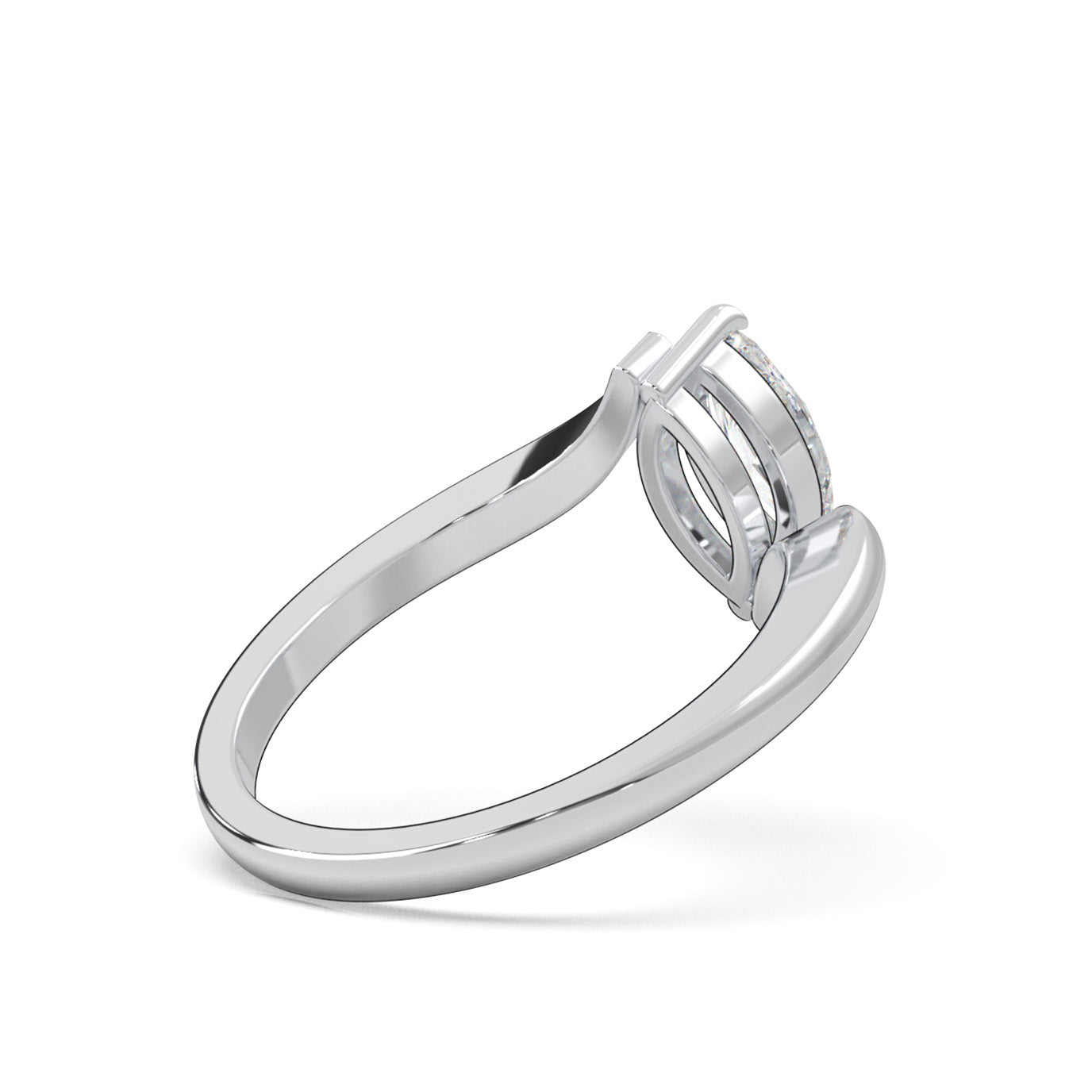 0.50 ct Moissanite Solitaire Rings in 14k White Gold