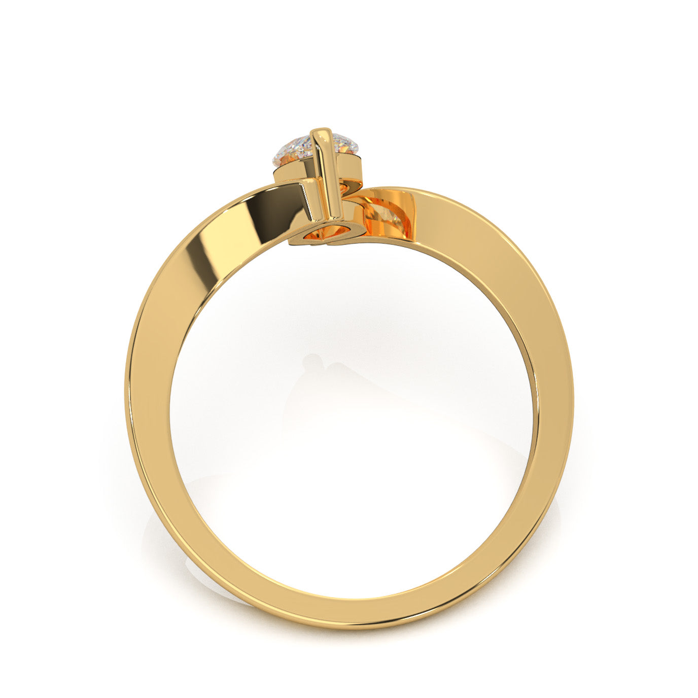 0.50 ct Lab Grown Diamond Solitaire Rings in 14k Yellow Gold