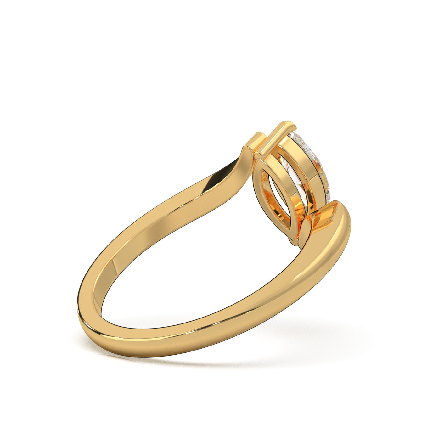 0.50 ct Lab Grown Diamond Solitaire Rings in 14k Yellow Gold