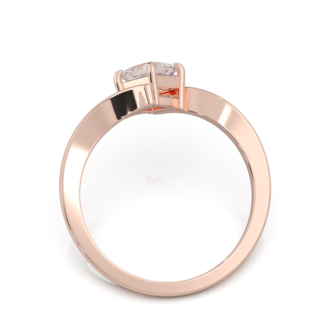 0.50 ct Lab Grown Diamond Solitaire Rings in 14k Rose Gold