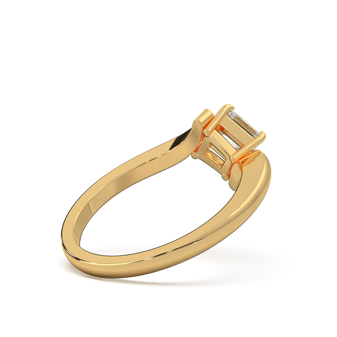 0.50 ct Moissanite Solitaire Rings in 10k Yellow Gold