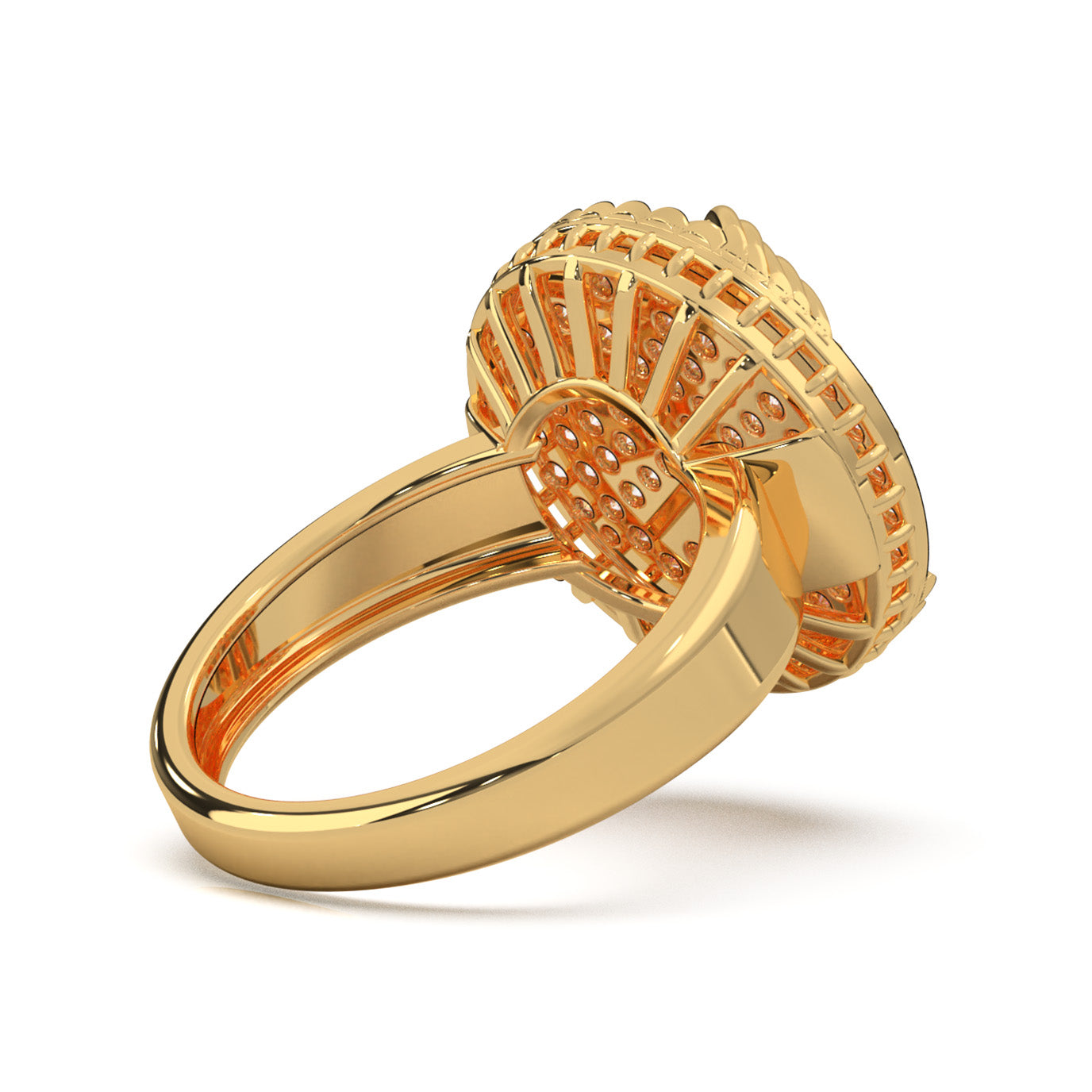 1.10 ct Moissanite Fancy Rings in 10k Yellow Gold