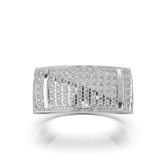 0.66 ct Lab Grown Diamond Mens Rings in 14k White Gold