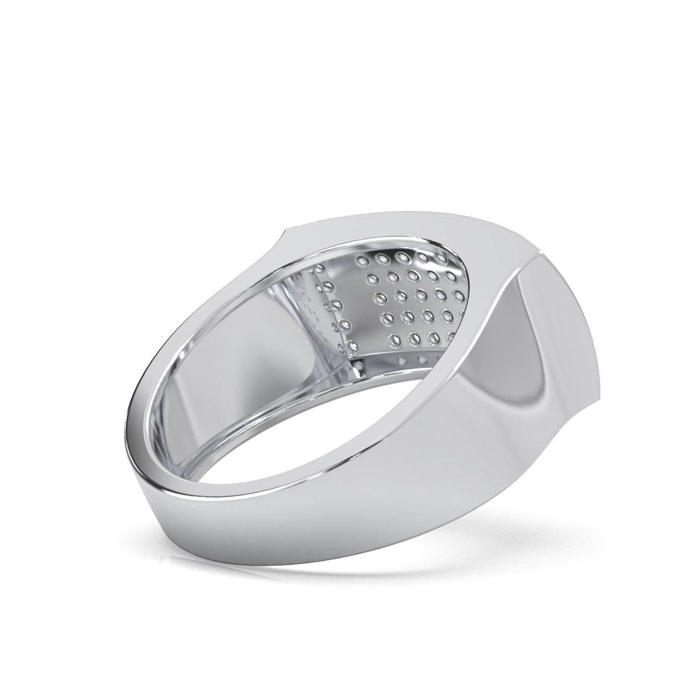 0.66 ct Natural Diamond Mens Rings in 10k White Gold