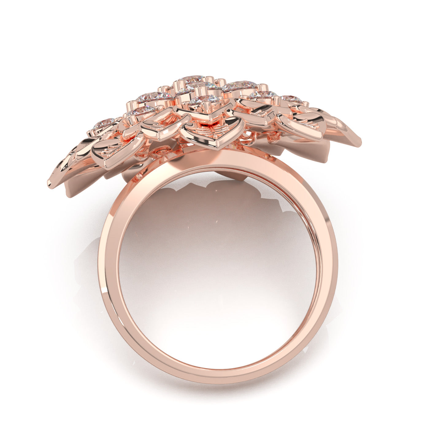 2.50 ct Moissanite Fancy Rings in 14k Rose Gold
