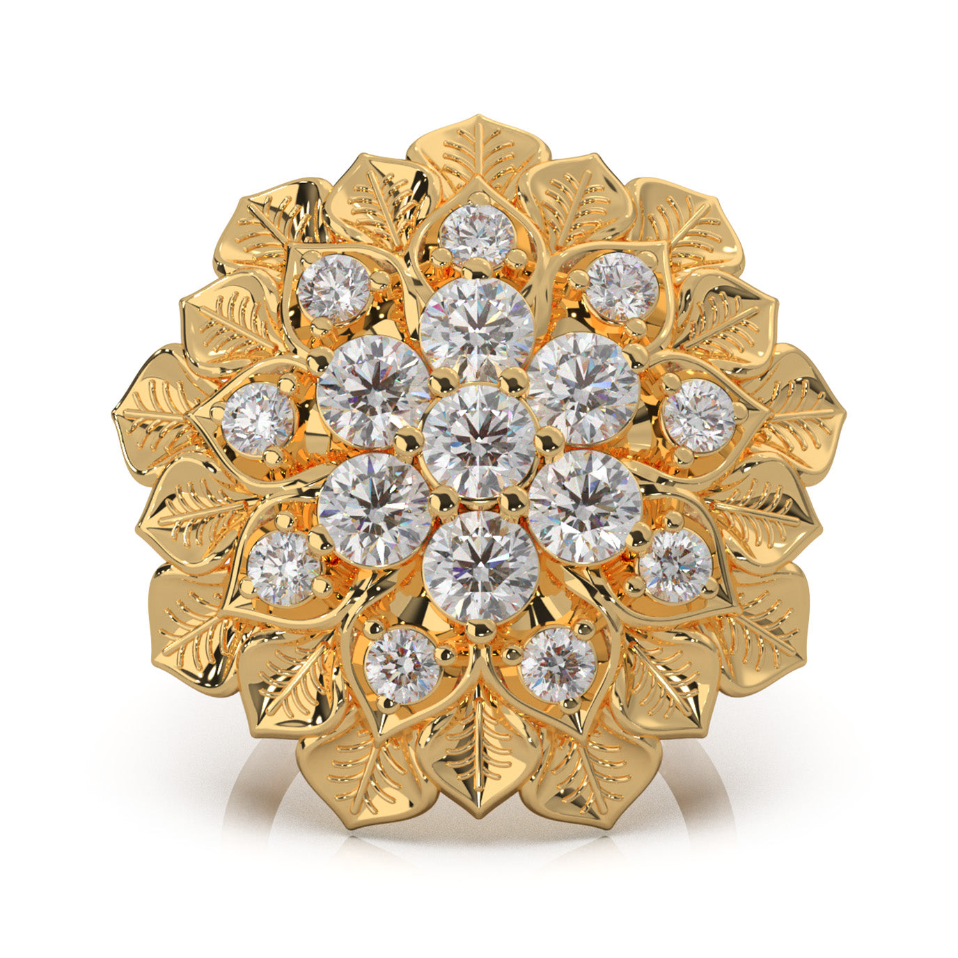 2.50 ct Moissanite Fancy Rings in 14k Yellow Gold