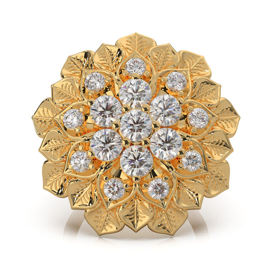 2.50 ct Natural Diamond Fancy Rings in 14k Yellow Gold