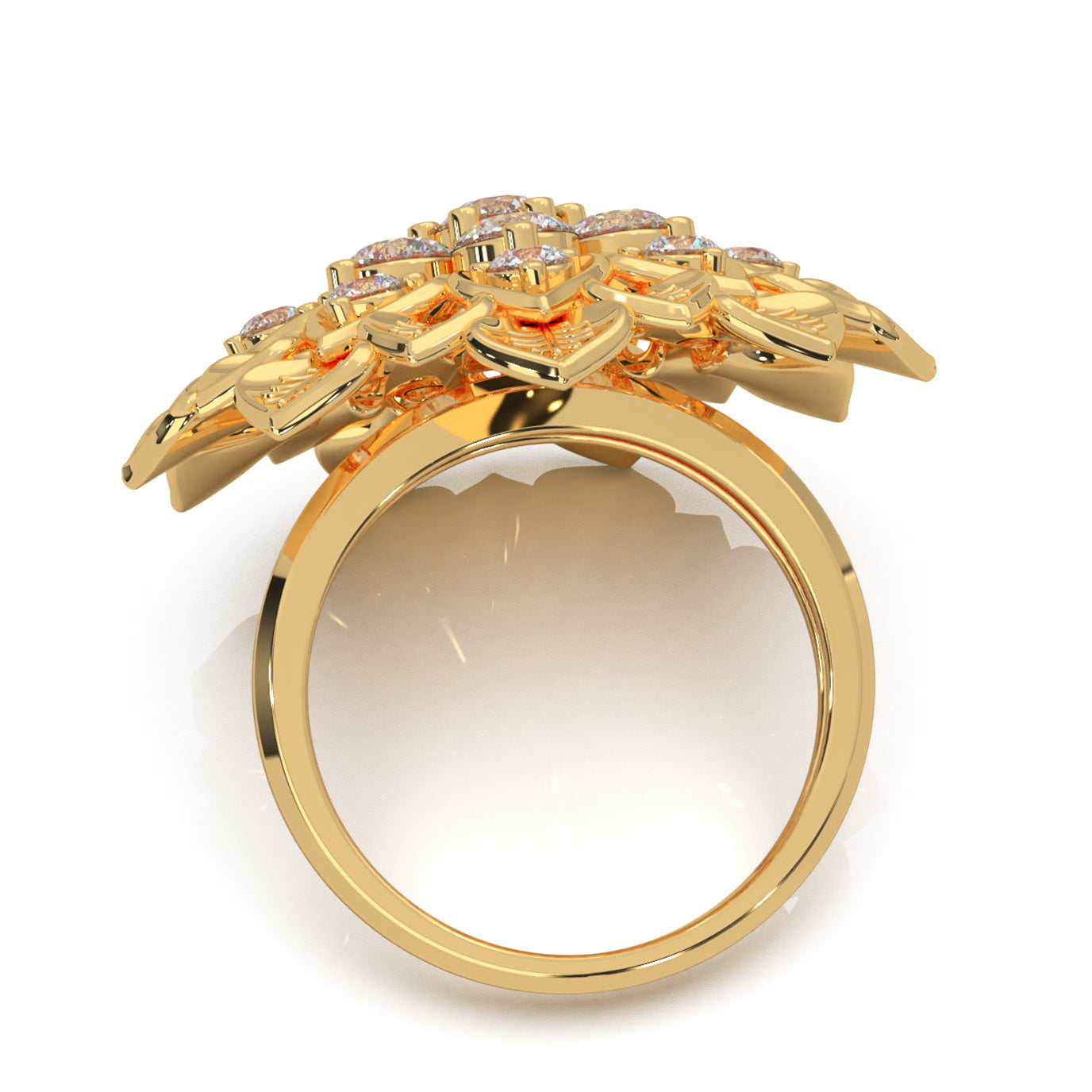 2.50 ct Natural Diamond Fancy Rings in 14k Yellow Gold